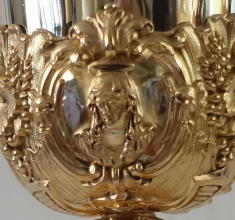 Antique solid silver gilt French Baroque Chalice